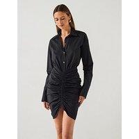 Versace Jeans Couture Stretch Mini Shirt Dress - Black