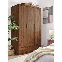 Very Home Harlem 3 Door, 2 Drawer Wardrobe - Mid Oak Effect - Fsc Certified