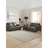 Very Home Astoria 3 + 2 Leather Sofa Set (Buy & Save!)