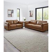 Very Home Morena 3 + 2 Leather Sofas