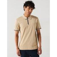 Boss Parlay 185 Concealed Placket Regular Fit Polo Shirt- Light Blue