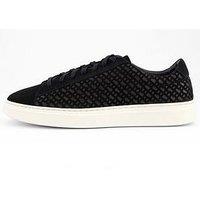 Boss Kieran Tennis Leather Trainers - Black