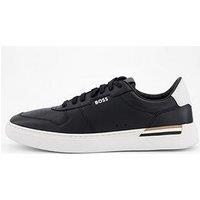 Boss Clint Tennis Leather Trainers - Black