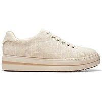 Clarks Audreigh Sun Textile Trainer - Natural