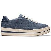 Clarks Audreigh Sun Textile Trainer - Navy