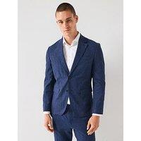 Selected Homme Regular Fit Malik Linen Blazer - Navy