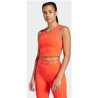 Adidas Women'S Techfit Cropped Training Tank Top - Orange