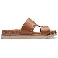 Clarks Arwell Walk Casual Leather Sandal - Tan