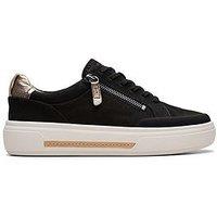 Clarks Hollyhock Zip Trainer - Black