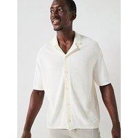 Selected Homme Selected Homme Telum Short Sleeve Relaxed Fit Knitted Resort Cardigan