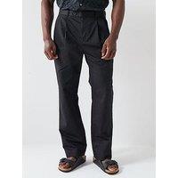 Selected Homme Loose Adam Pleat Trousers - Black