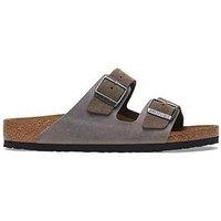 Birkenstock Men'S Arizona Suede And Oiled Leather Sandals - Grey
