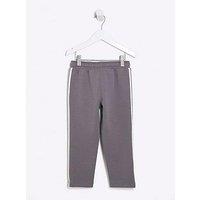 River Island Mini Mini Boys Taped Stripe Joggers - Grey