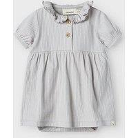 Lil Atelier Baby Girls Short Sleeve Body Dress - Vapor Blue
