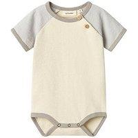 Lil Atelier Baby Boys Contrast Short Sleeve Bodysuit - Turtledove Vapor Blue