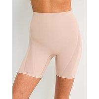 Calvin Klein Stay Put Mesh Sculpt Firm Thigh Slimmer Short - Beige