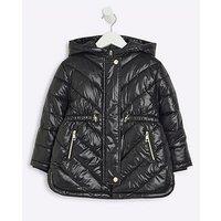 River Island Mini Girls Padded Jacket - Black