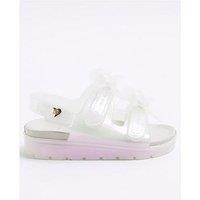 River Island Mini Girls Bow Jelly Sandals - White
