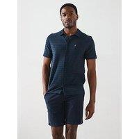 Farah Massey Short Sleeve Regular Fit Polo Shirt - Navy