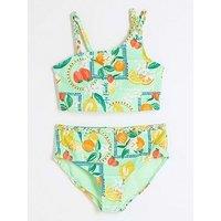 River Island Girls Lemon Bikini Set - Light Green