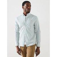 Farah Brewer Long Sleeve Slim Fit Striped Shirt - Green