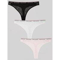 Tommy Hilfiger 3 Pack Lace Thong-Multi
