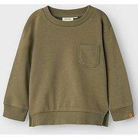 Lil Atelier Mini Boys Pocket Sweat Top - Kalamata