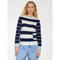 Monsoon Sutton Stripe Jumper - Navy