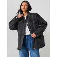 Adidas Originals Adilenium Two-In-One Denim Shirt Jacket - Black