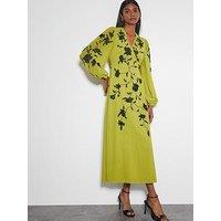 Monsoon Willa Wrap Dress - Green