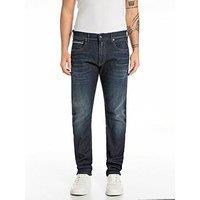Replay Grover Hyperflex Slim Straight Fit Jeans - Dark Blue