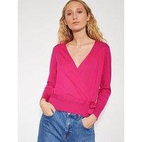 Monsoon Riley Wrap Jumper - Pink