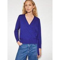 Monsoon Riley Wrap Jumper Cobalt - Blue