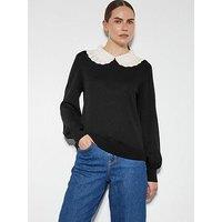 Monsoon Cleo Collar Jumper - Black