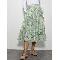 Monsoon Josie Midi Skirt - Green