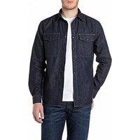 Replay Double Pocket Denim Shirt - Indigo
