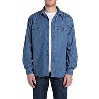 Replay Double Pocket Denim Shirt- Blue
