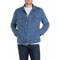 Replay Double Pocket Denim Shirt- Mid Wash
