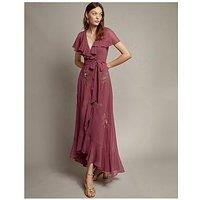 Monsoon Ausha Wrap Dress Magenta - Pink