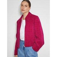 Monsoon Teagan Tweed Jacket - Pink