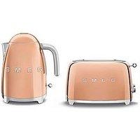 Smeg Eejb269 Kettle & 2 Slice Toaster, Rose Gold