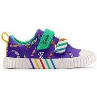 Clarks Roald Dahl Charlie & The Chocolate Factory Foxing Mix Toddler Shoe - Purple