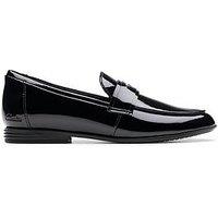 Clarks Finja Bright School Shoe - Black