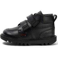 Kickers Infant Kick Hi Roll Leather Shoes - Black
