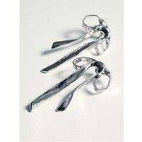 Mango Bow Earrings - Silver