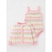 Mini V By Very Knitted Baby Girls Outfit Set - Multi