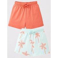 V By Very Girls 2 Pack Sweat Shorts - Palm Print
