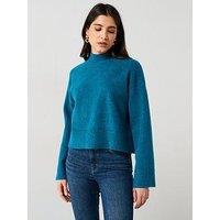 Mango High Neck Jumper - Blue