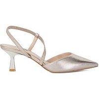 Dune London Citrus Leather Court Shoes - Gold