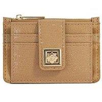 Dune London Karra Denim Turn Lock Wallet - Camel